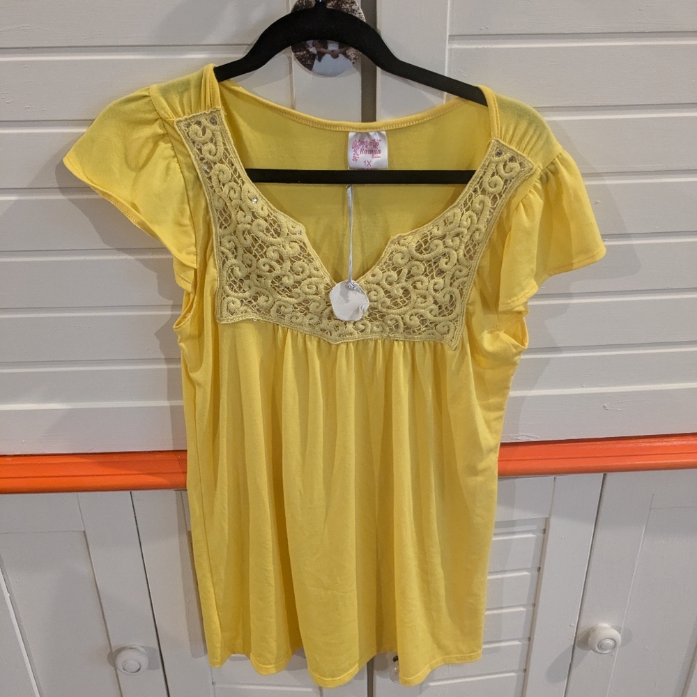 Yellow roman fashion shirt